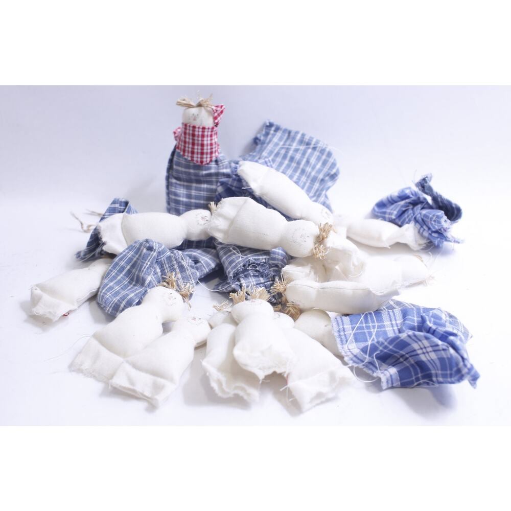 Little Rag Dolls Set, Handmade, Adorable, Collectible, Miniature, Delicate